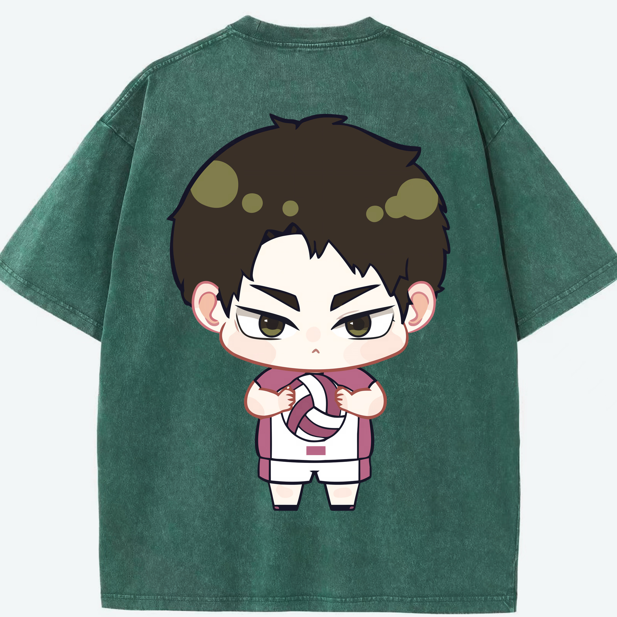 （画像用） ハイキュー!! Haikyu!! 綿100% ヴィンテージ風 半袖Tシャツ（背面プリント）